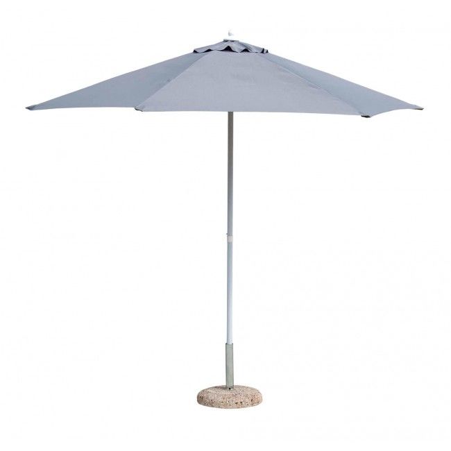 Зонт пляжный Верона серый высота 2,4 м диаметр купола 2,7м (с центральной стойкой)